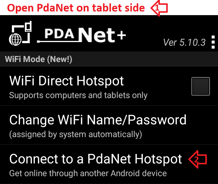 use pc as hotspot pda net